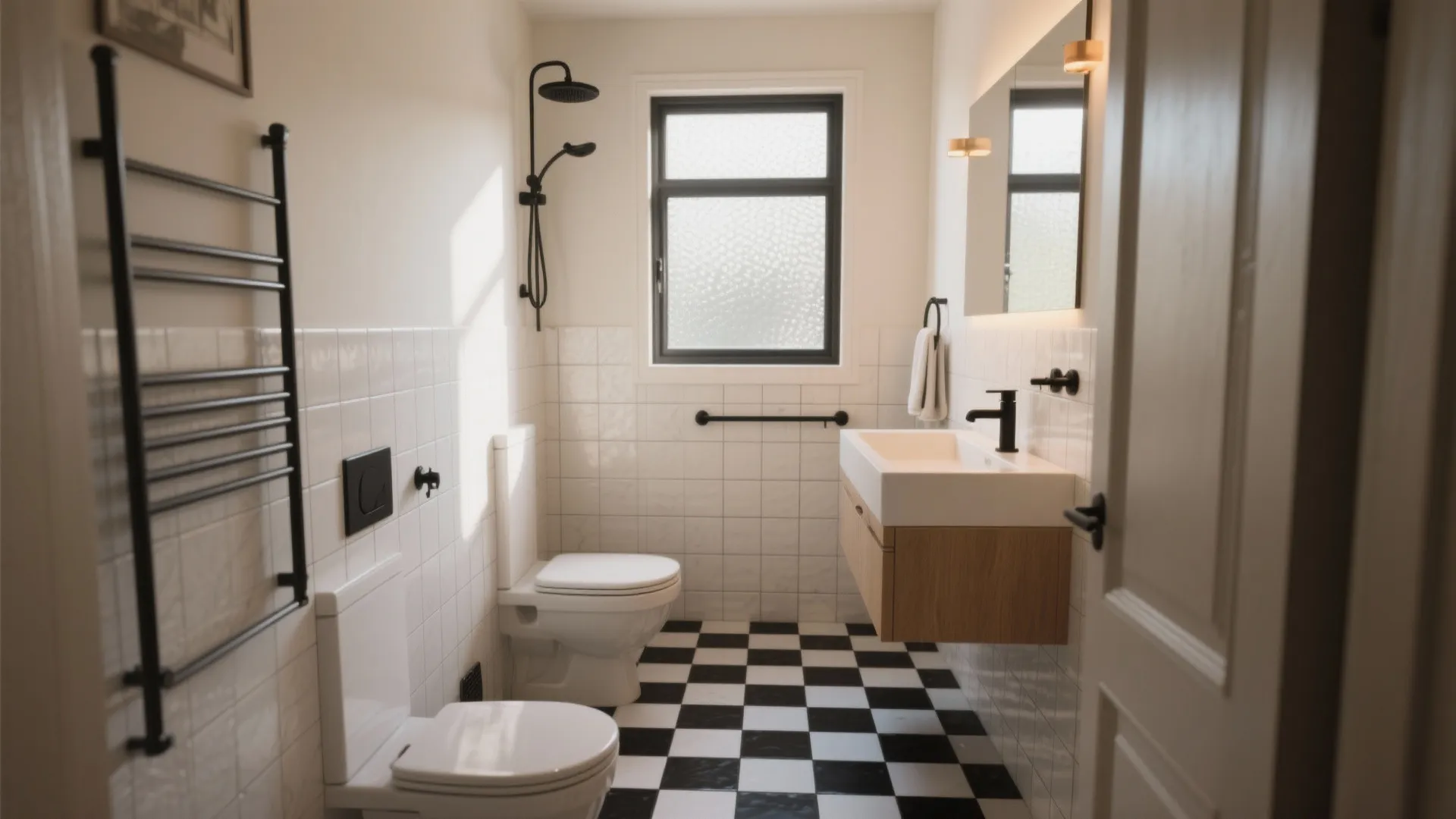 5 Bold Black & White Tile Ideas: Small bathroom? Big statement — 5 practical designs using black and white tile floors