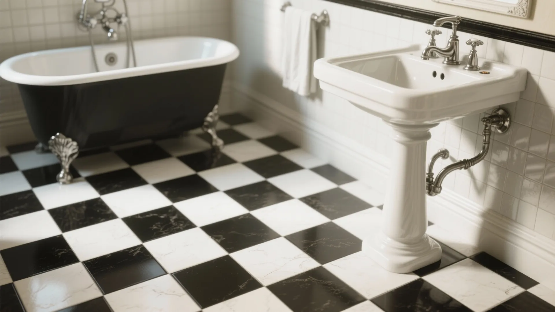 Classic Black and White Checkerboard