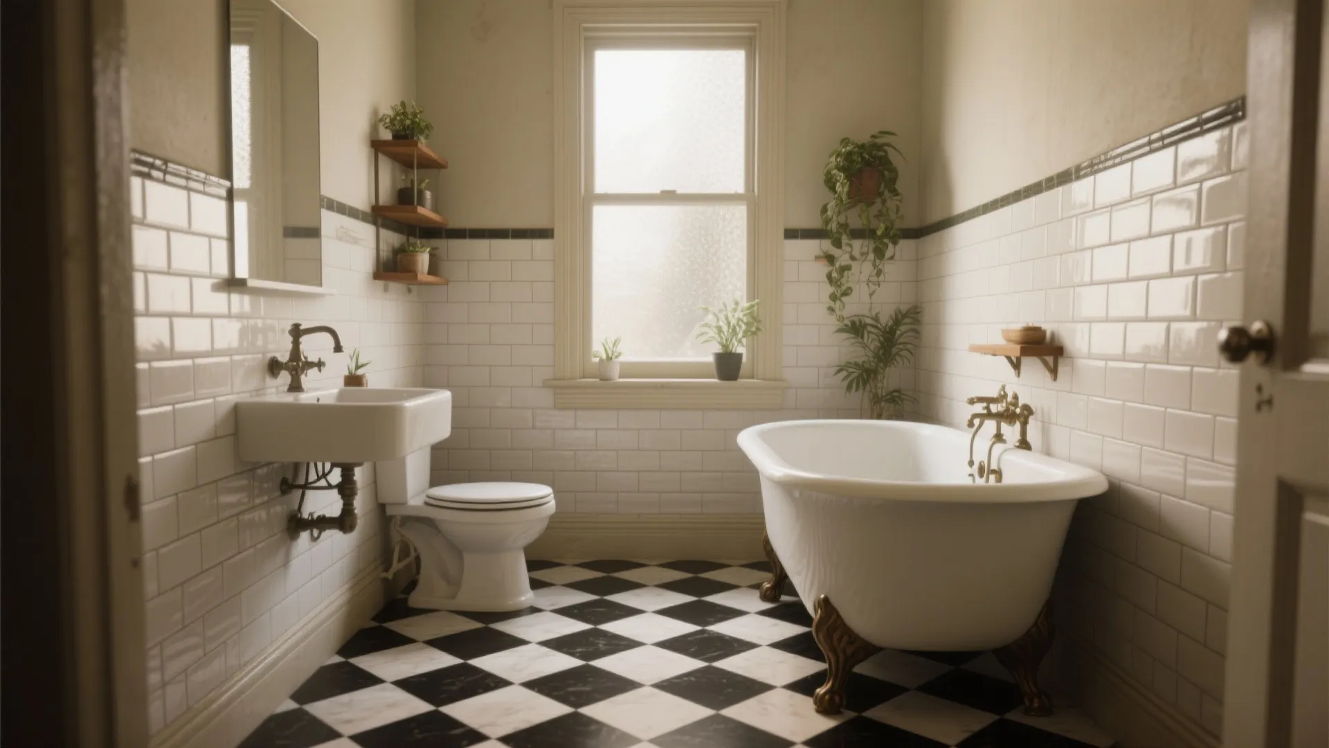 Black & White Tiled Bathrooms: 5 Vintage Ideas: Compact vintage bathroom ideas using black and white tiles with practical tips from a 10‑year designer