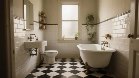 Black & White Tiled Bathrooms: 5 Vintage Ideas