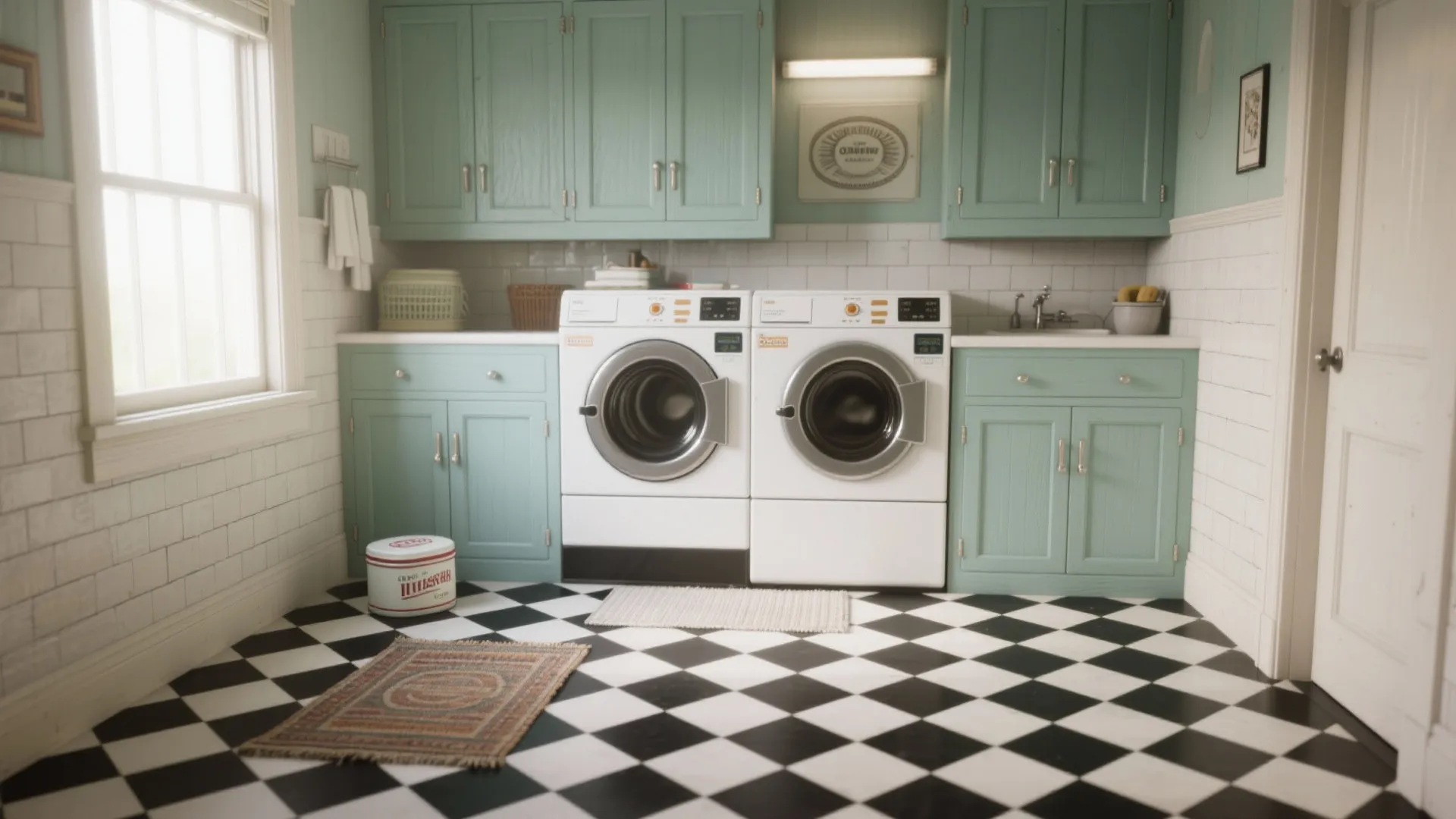 3. Checkerboard or geometric classics for a retro vibe