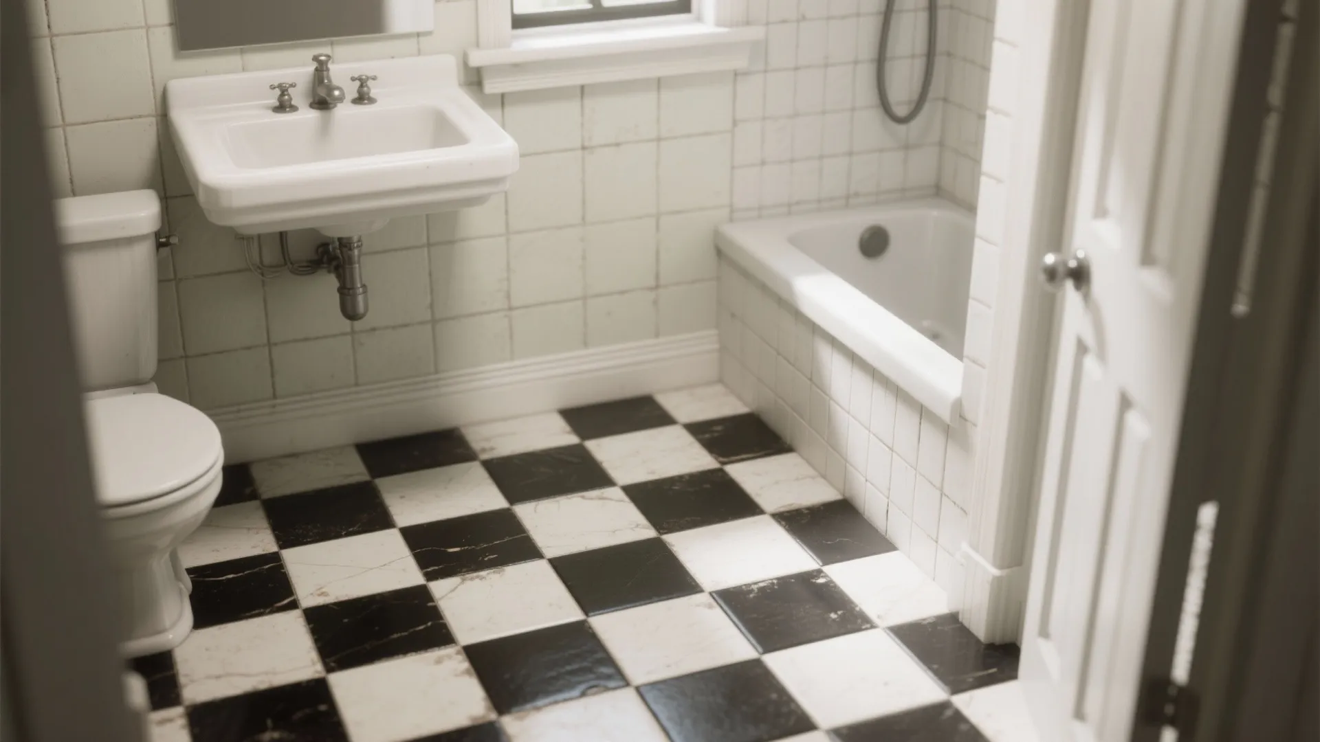 5 Black & White Bathroom Floor Ideas: Bold monochrome floor designs to make small bathrooms feel luxe and larger