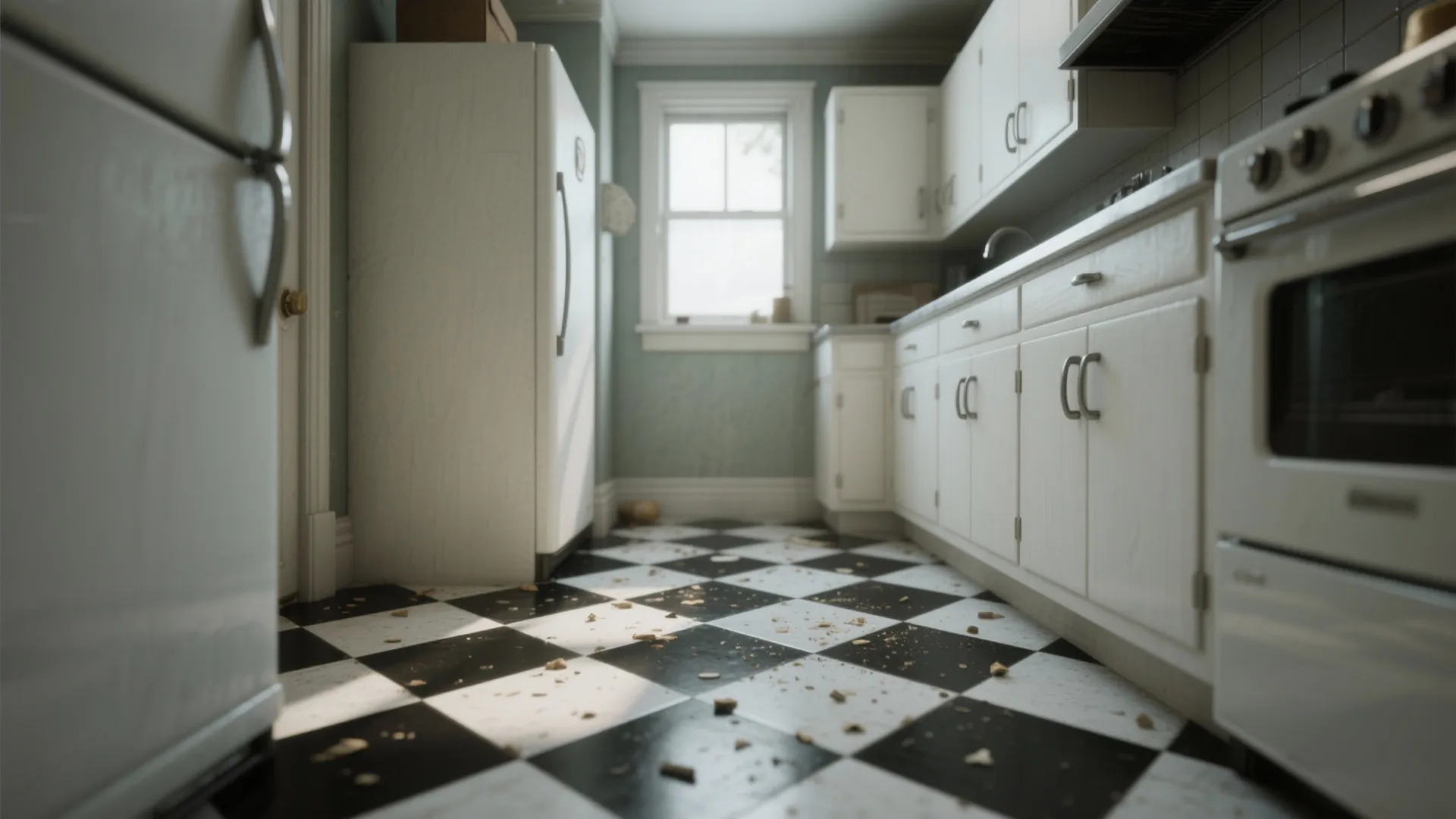 2. Checkerboard floor for vintage charm