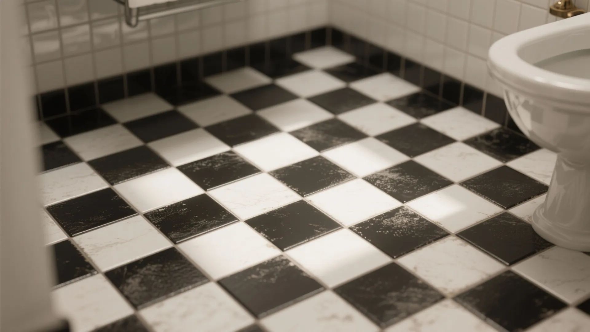 1. Classic Checkerboard Floor