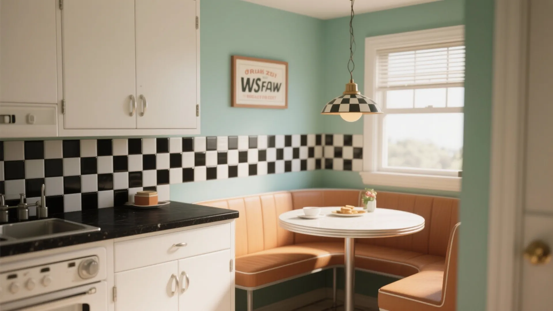 2. Checkerboard Pattern for Retro Chic