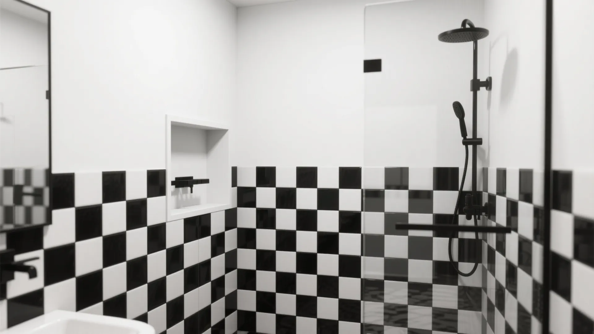 2. Checkerboard Walls for a Dramatic Statement