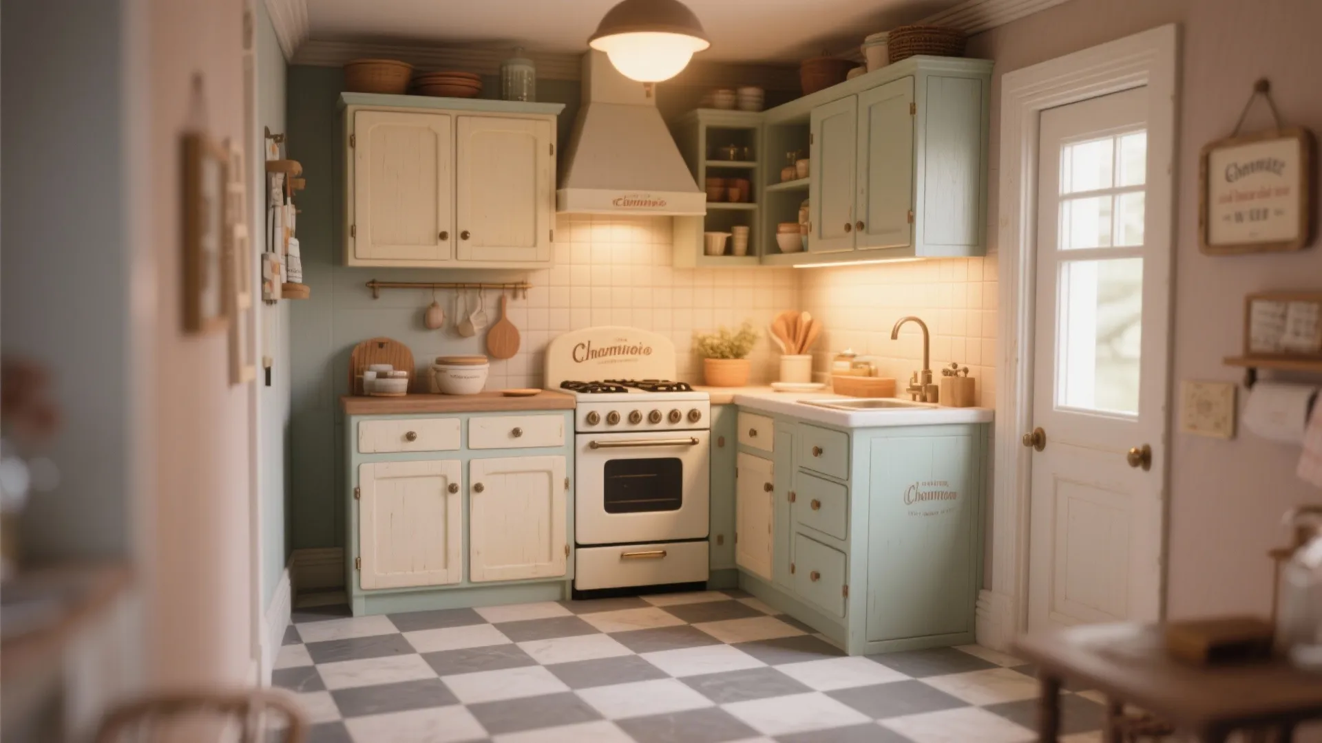 5. Checkerboard Floors