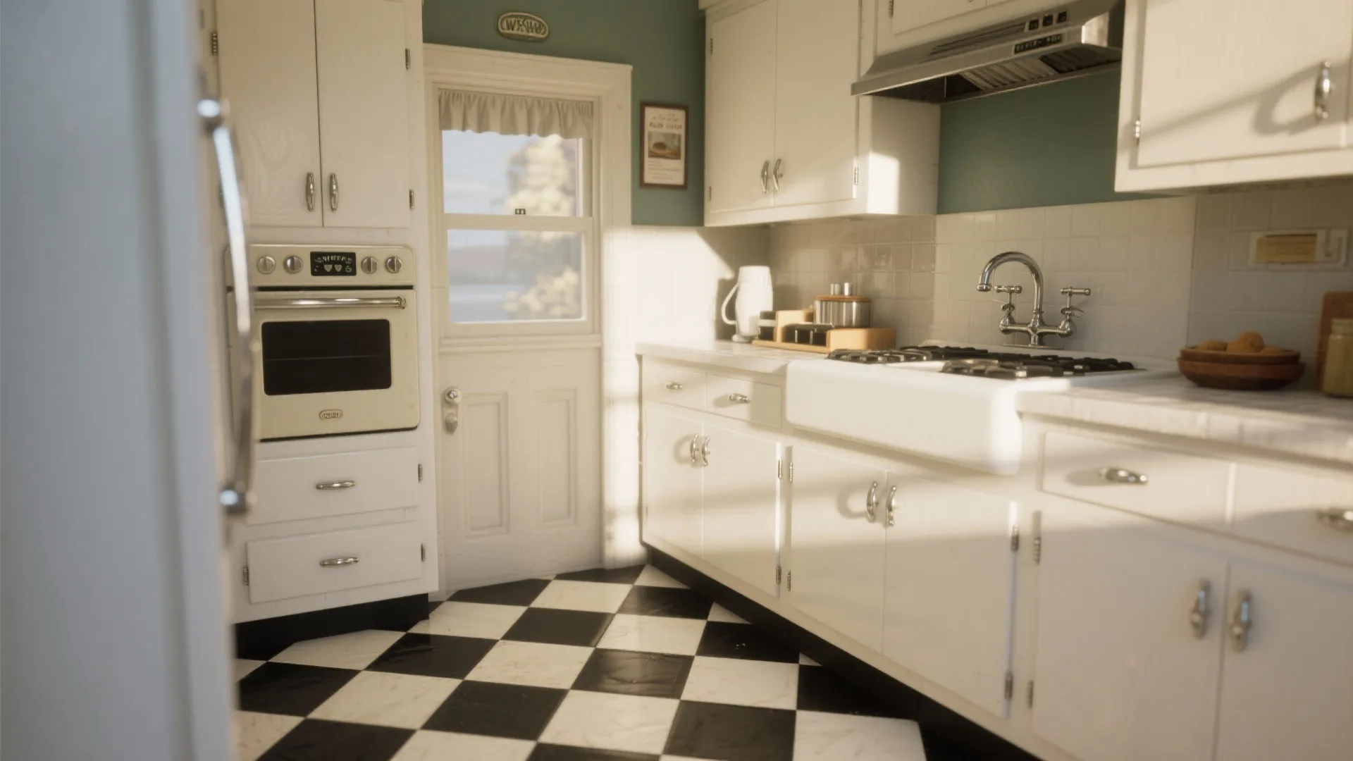 1. Classic Black and White Checkerboard