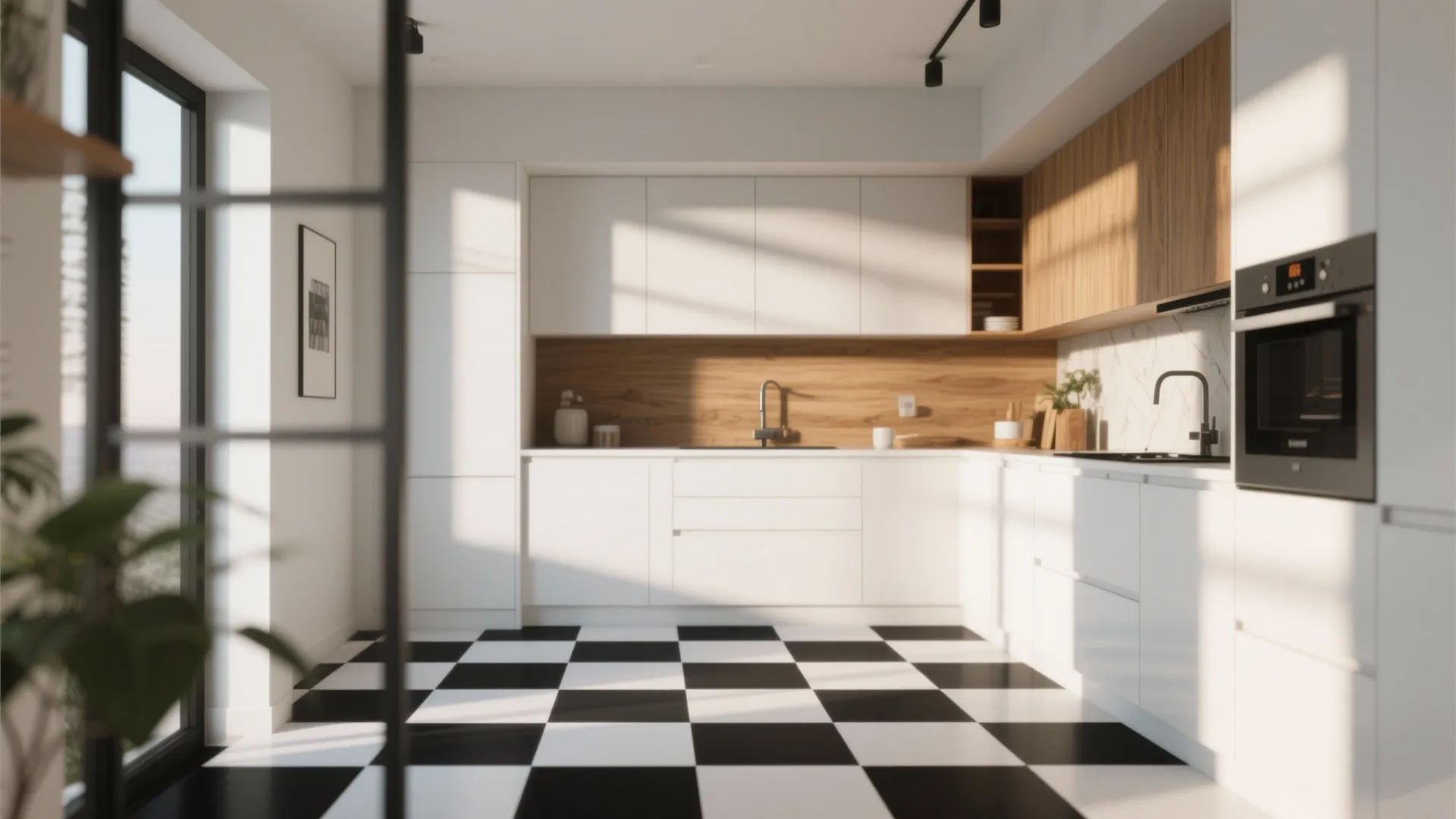 4. Checkerboard Flooring