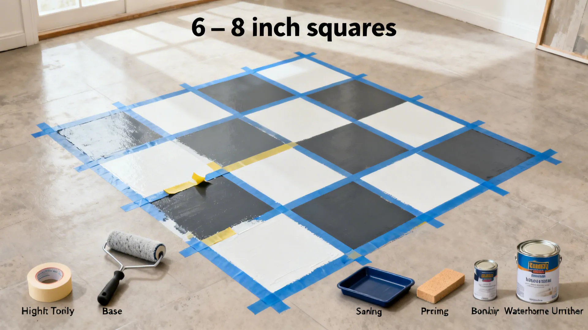 1) Black-and-White Checkerboard