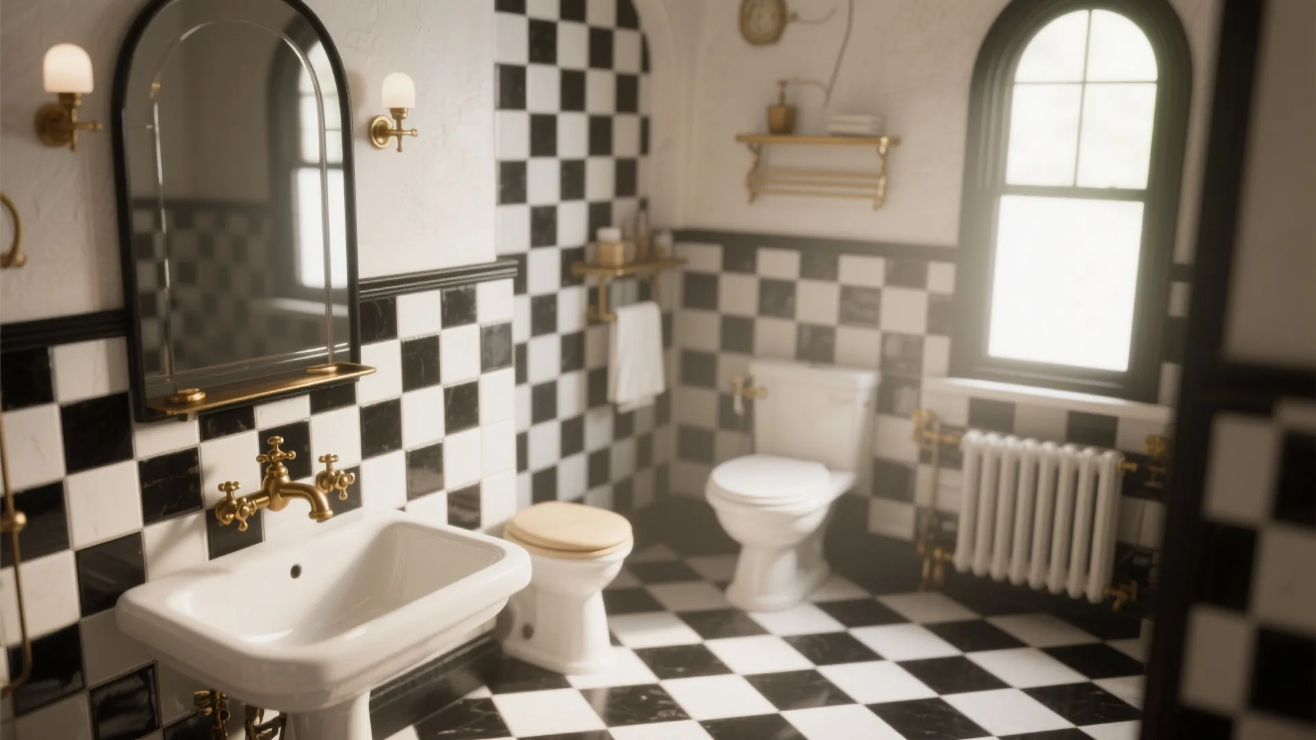 7. Vintage Checkerboard Charm