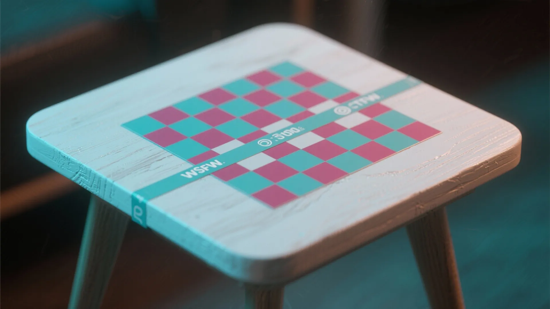 3. Geometric Accent or Checkerboard