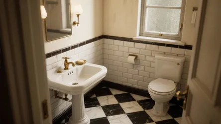 5 Black and White Vintage Bathroom Tile Ideas