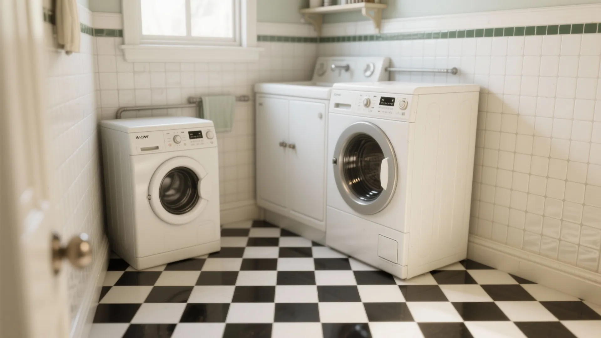 5. Checkerboard vinyl for retro charm