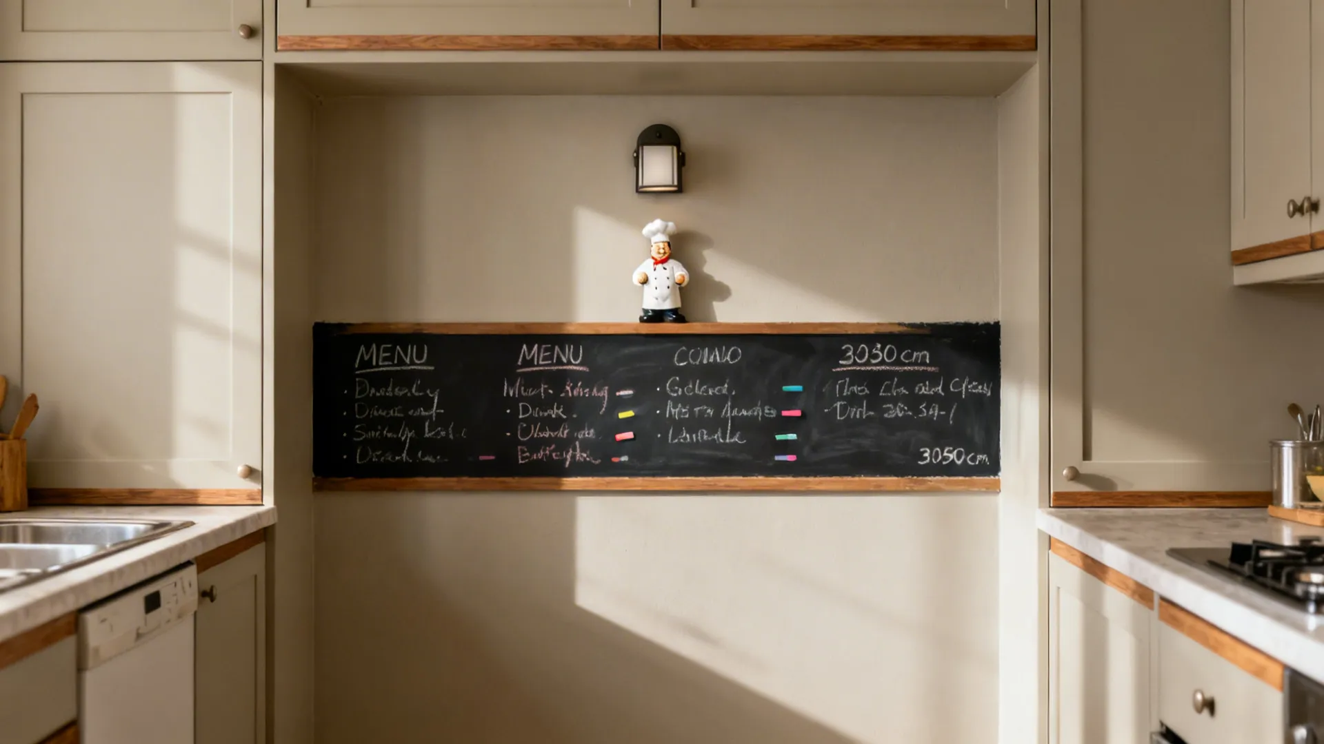 Chalkboard Chef Menu Wall for Daily Notes