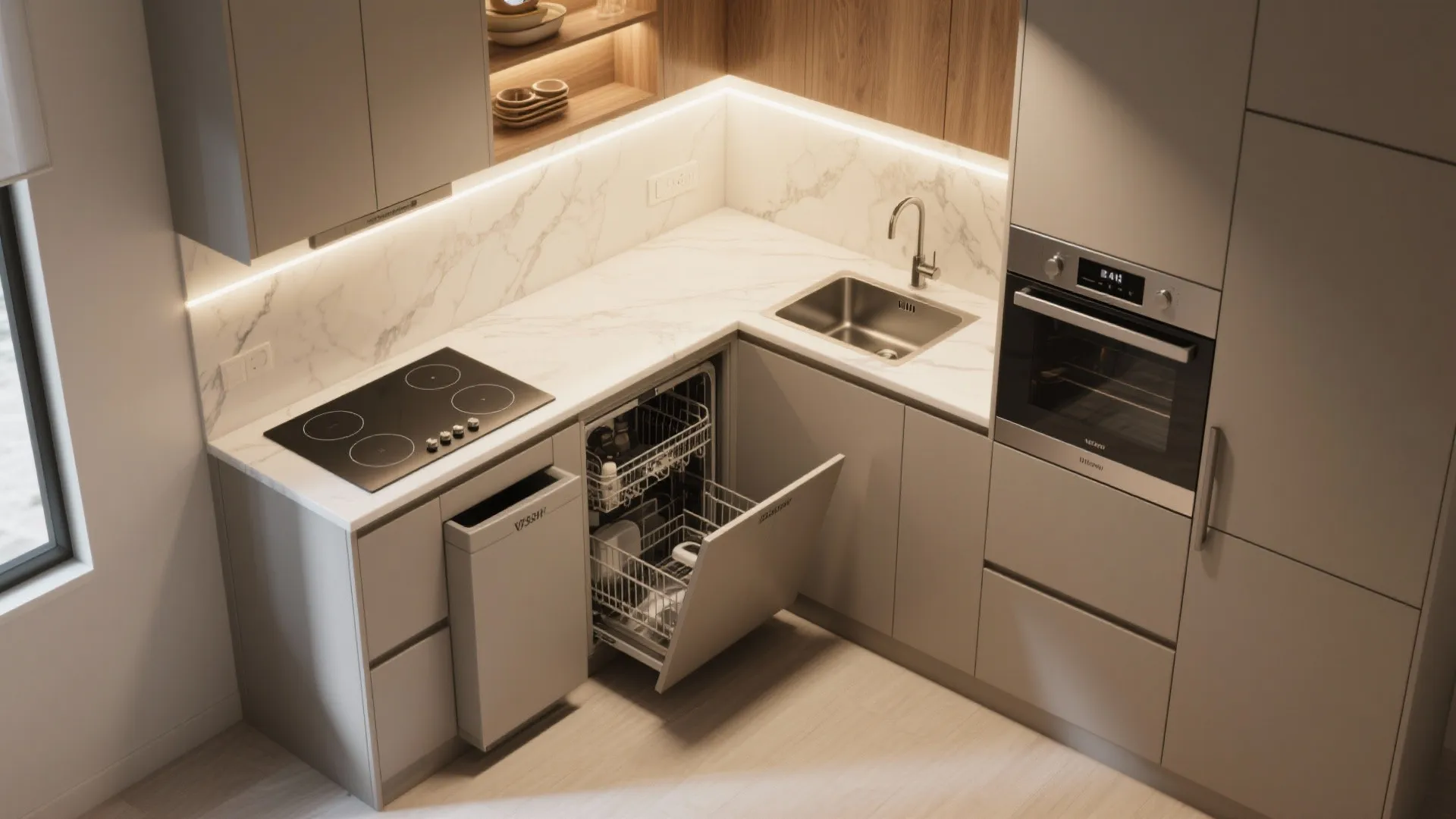 Compact Chef’s Corner: Small Kitchen, Big Impact