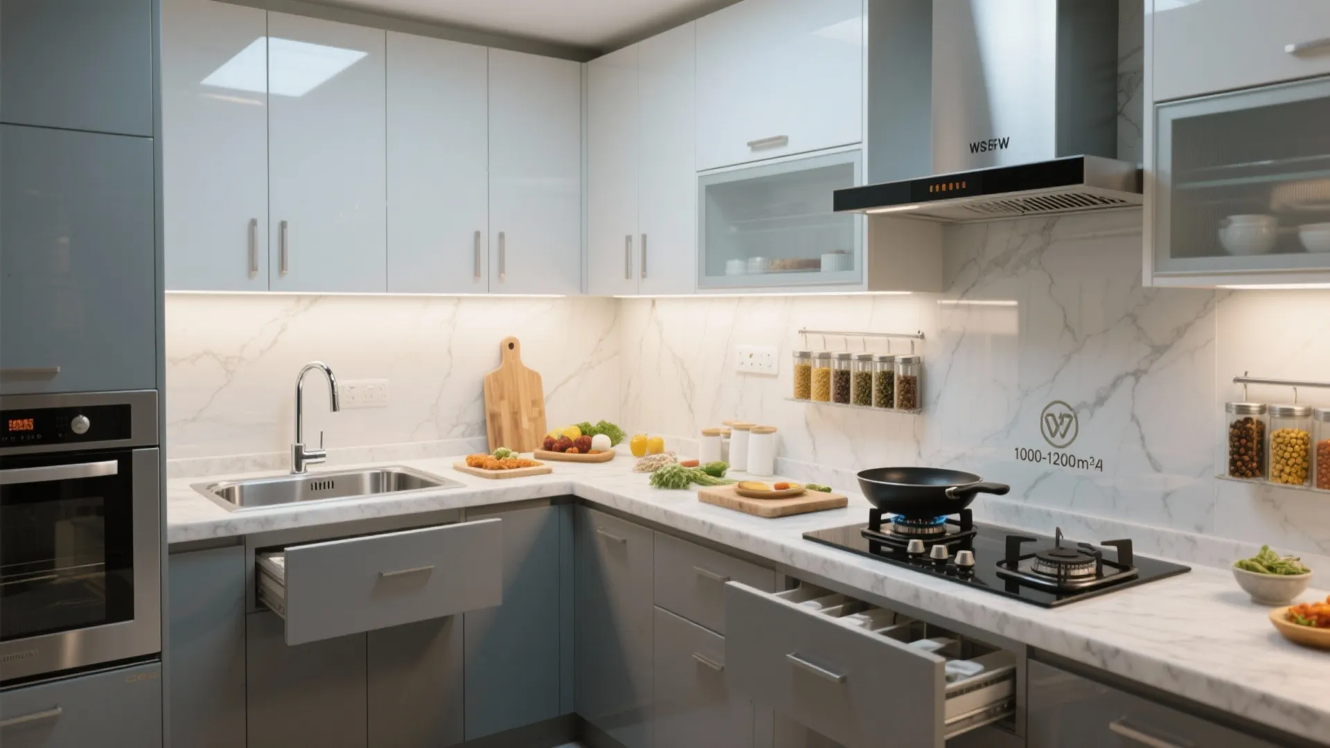 Smart kitchen zoning for faster, cooler cooking