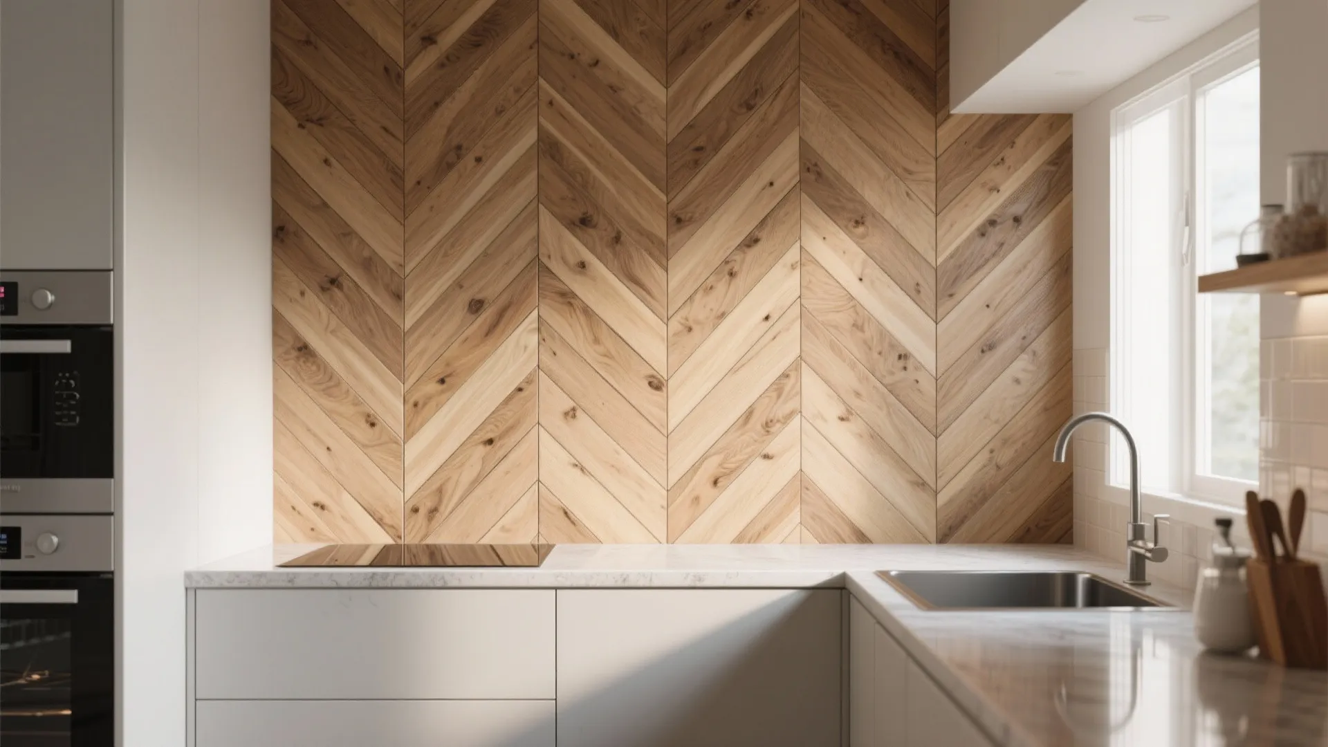 Chevron Pattern Ash Tiles