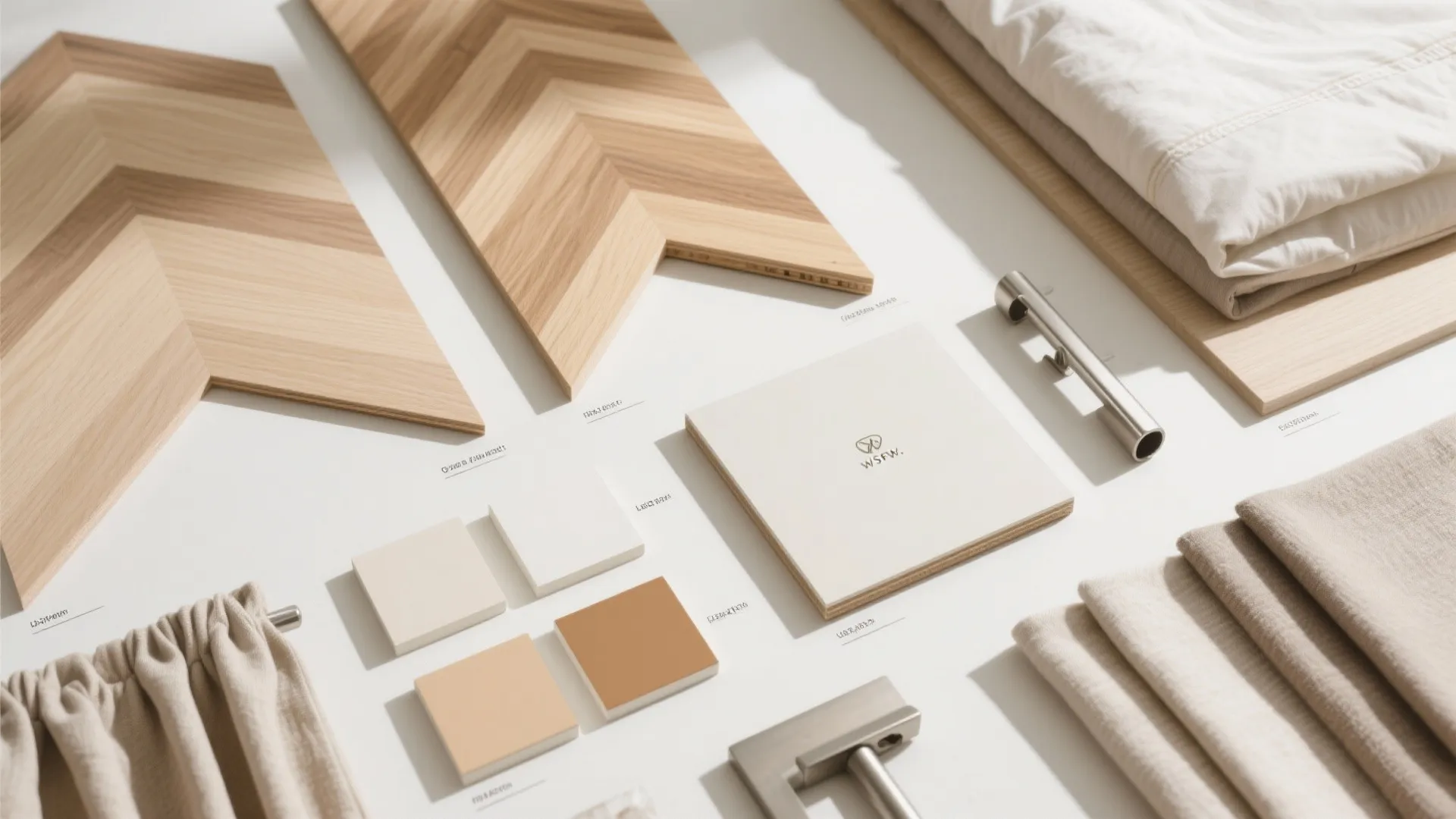 Chevron Oak Veneer for Visual Width