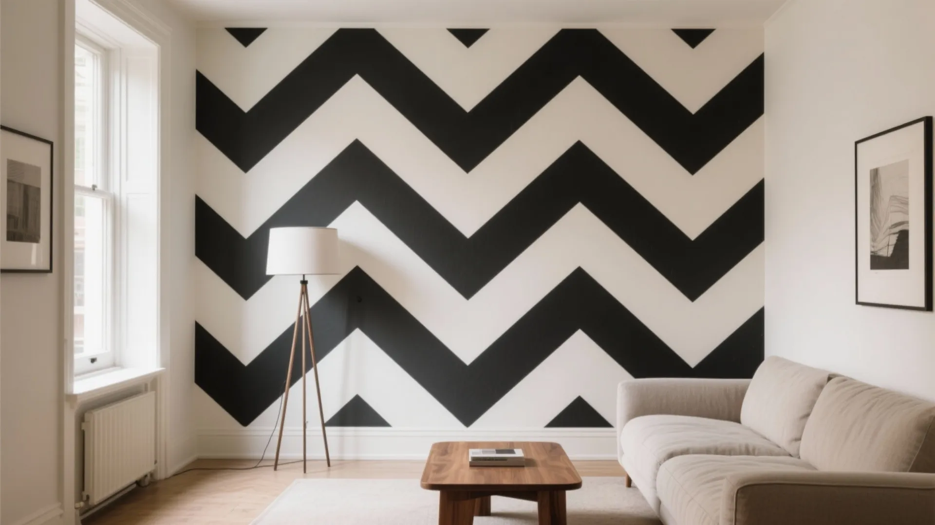 High-Contrast Chevron Paint That Feels Tailored