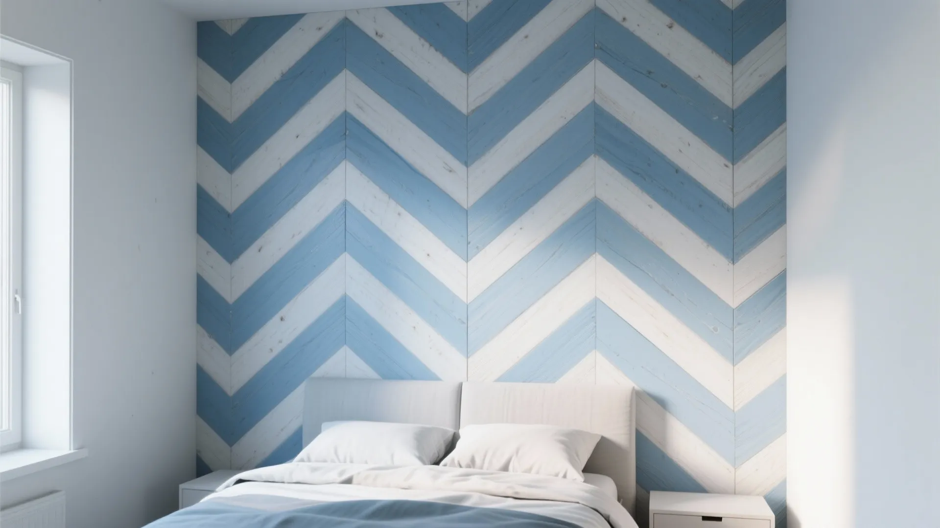 4. Painted plank chevron or herringbone for pattern