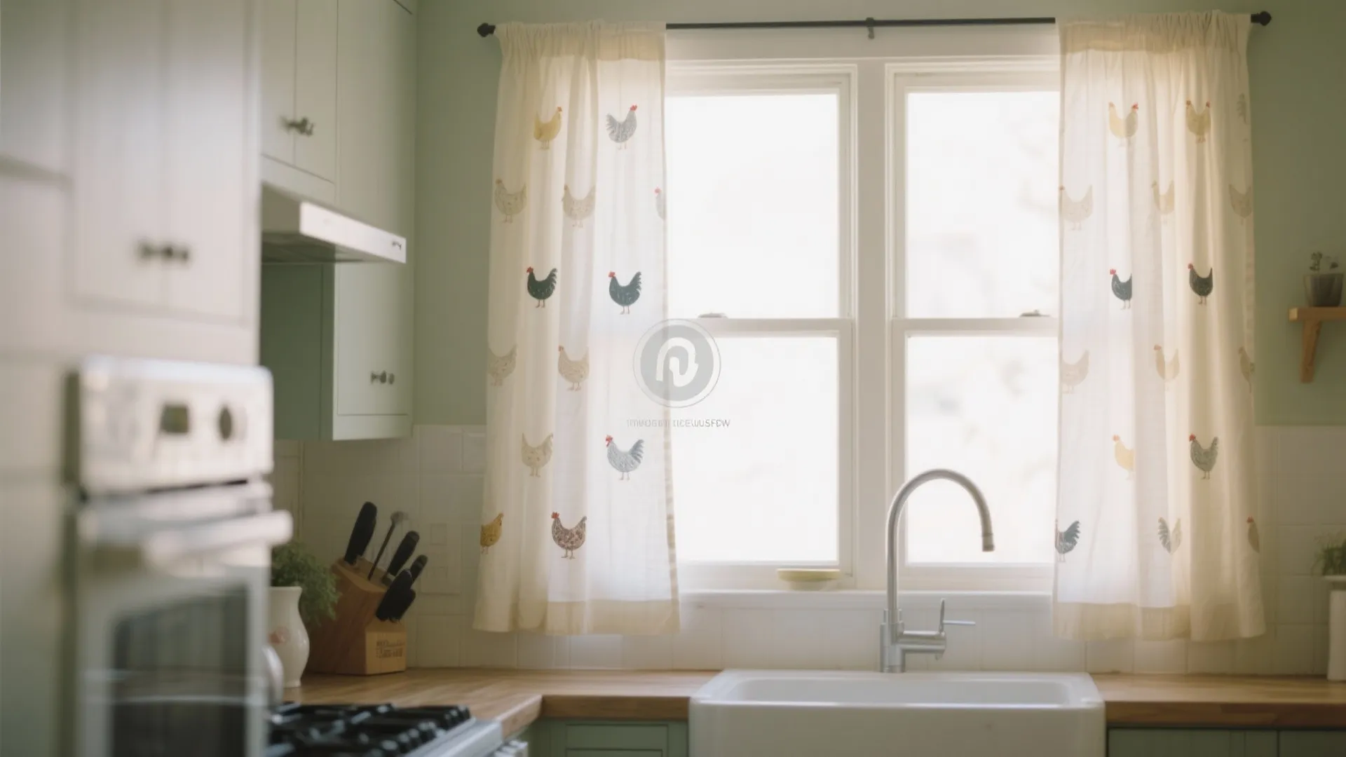Tip 7: Chicken Pattern Curtains