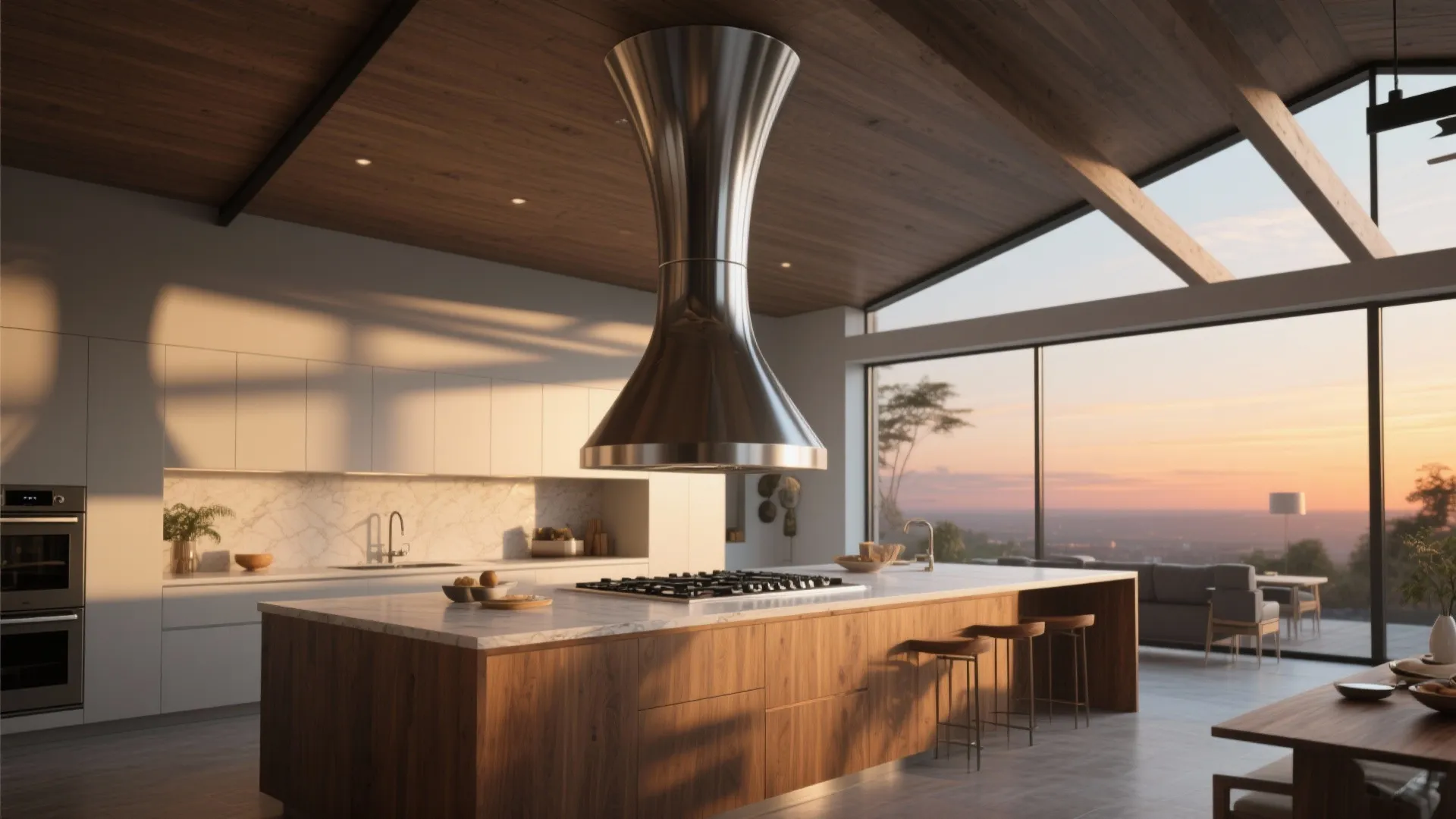 3. Statement chimney or island hood