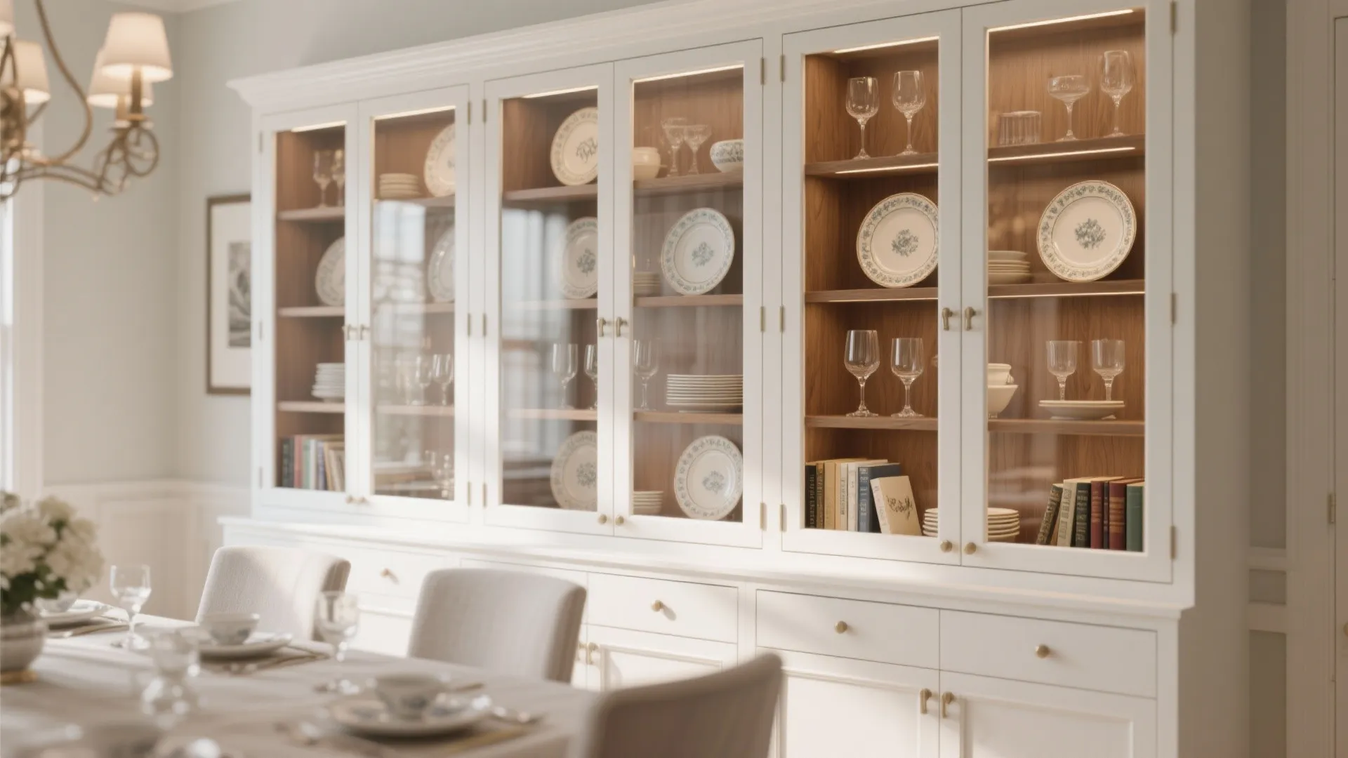 2. China Cabinet Wall with Lighting