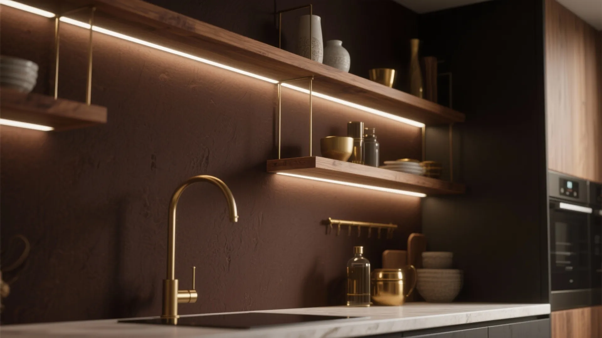 2. Deep Chocolate Accent Wall