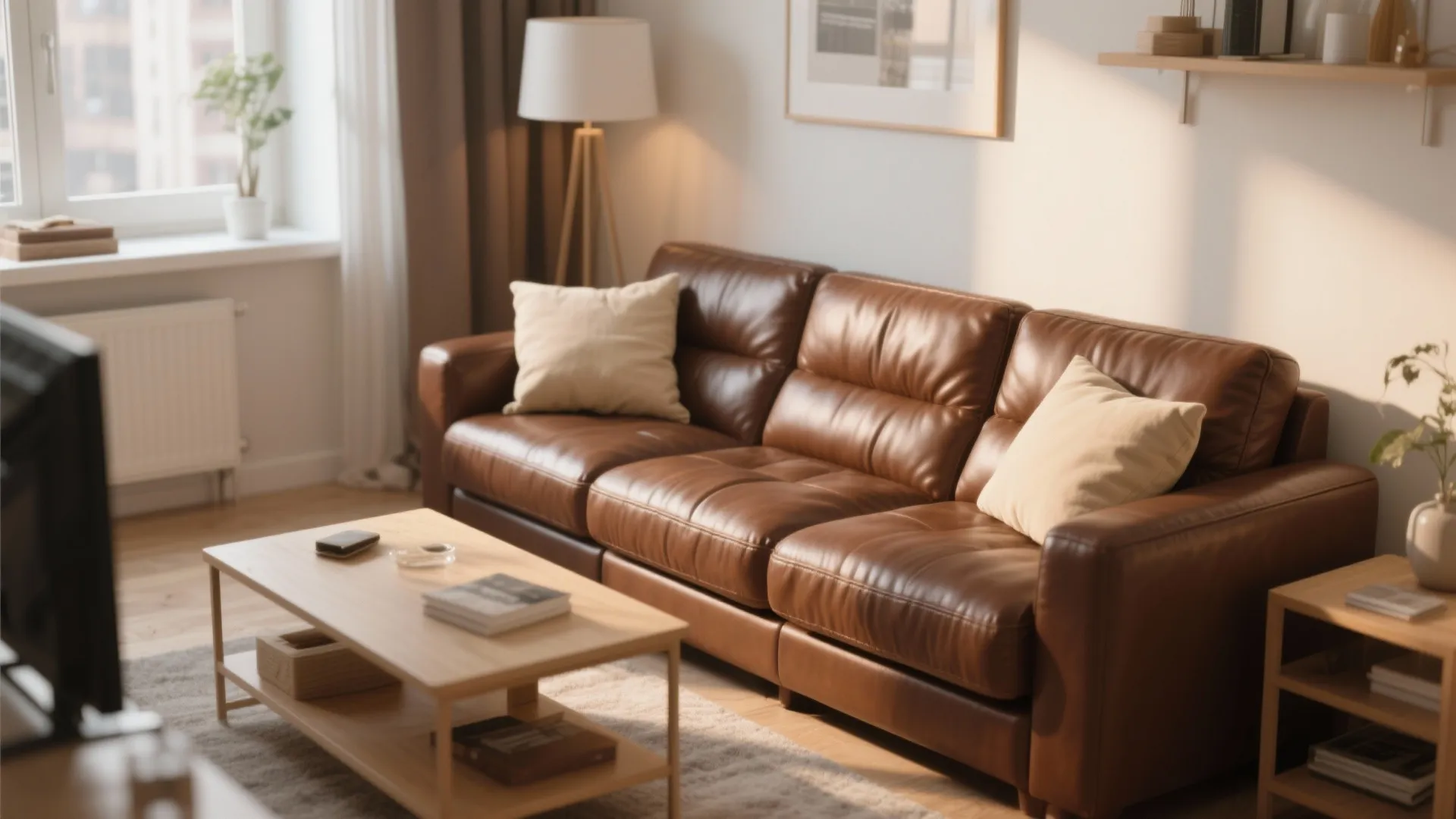 Rich Leather Sofa Statement