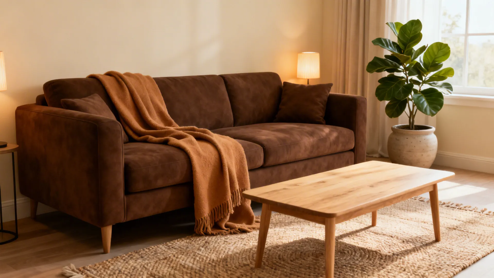 5 Living Room Ideas with a Chocolate Brown Sofa