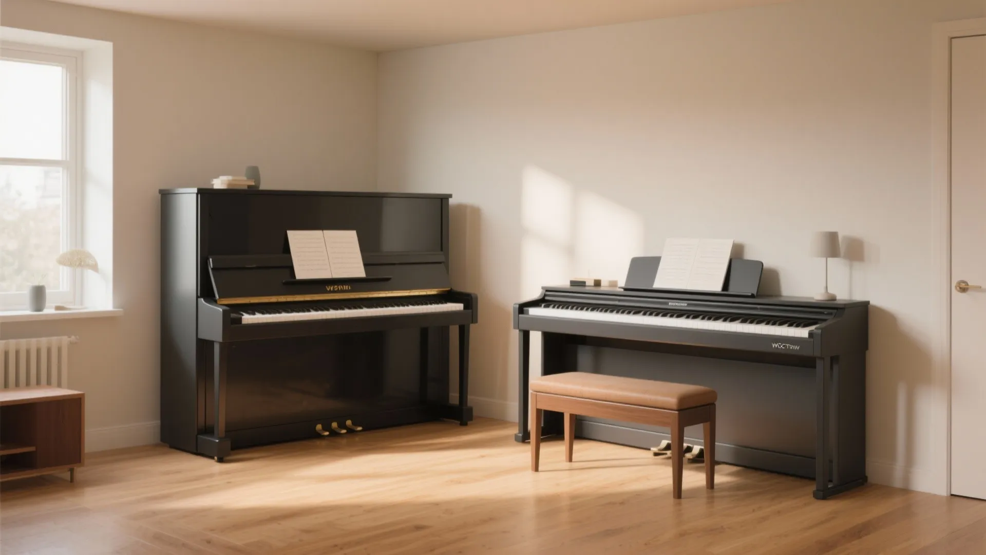 1. Choose the right piano: slim upright or digital first