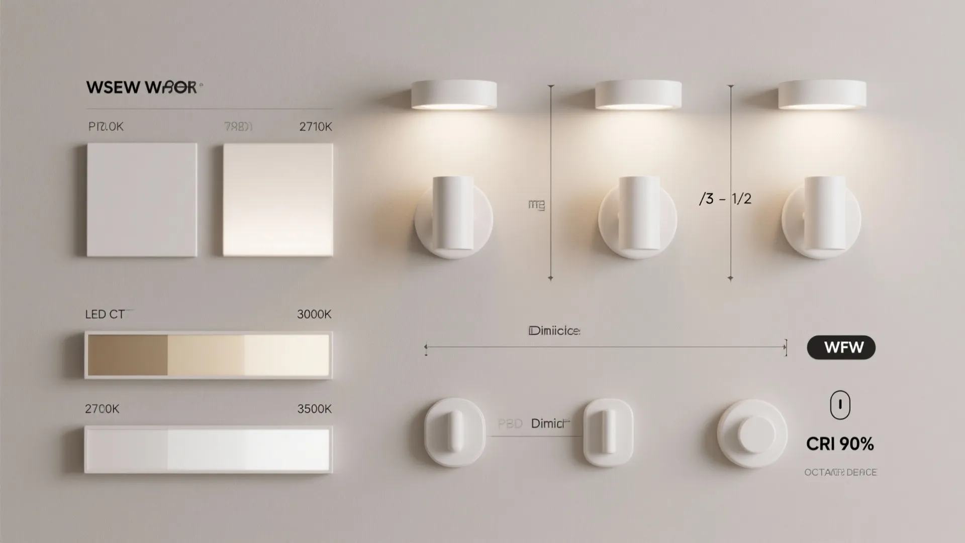 How to choose white wall lights: finish, temperature, and proportion