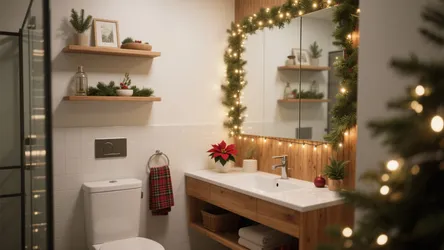 10 Christmas Bathroom Decorations Set Ideas