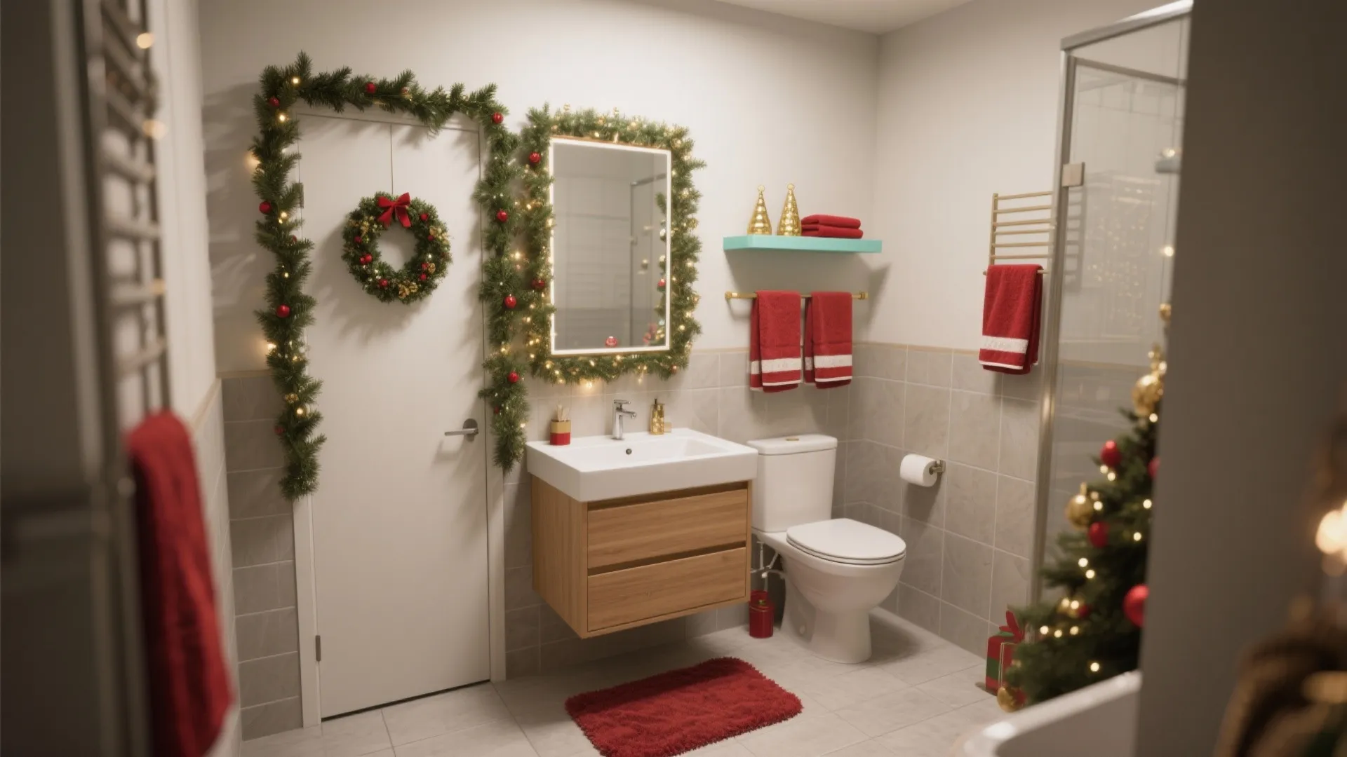 Christmas Bathroom Decorations Set — 5 Festive Ideas: Small-space friendly Christmas bathroom decorations set: practical, budget-wise, and a little cheeky.