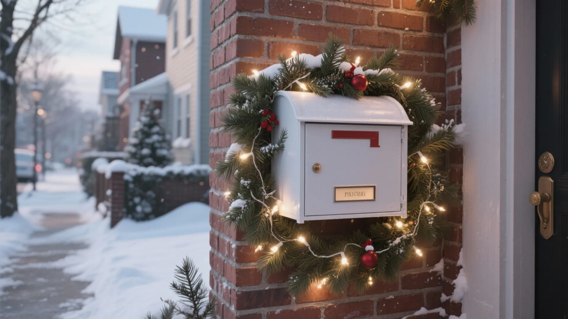 Christmas Brick Mailbox: Fresh Holiday Decor Ideas: Reinvent Your Holiday Curb Appeal With Unique Brick Mailbox Christmas Decorations