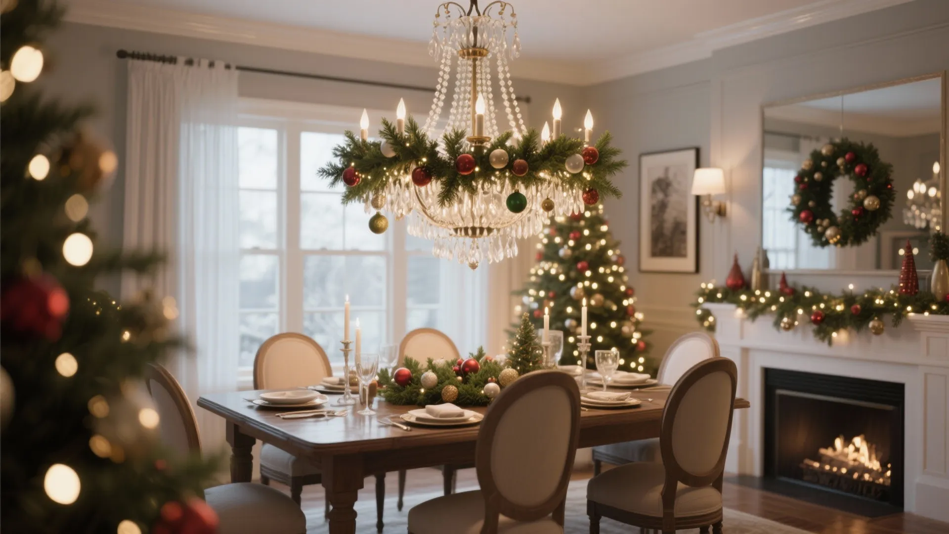 10 Christmas Dining Room Chandelier Ideas: Festive & Creative Ways to Dress Up Your Chandelier for the Holidays