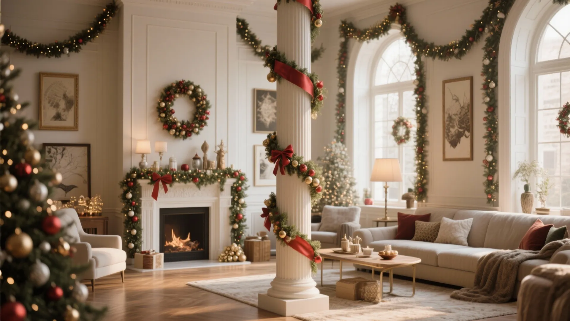 Christmas Column Decorations Ideas: Creative Ways to Decorate Your Columns for the Festive Season