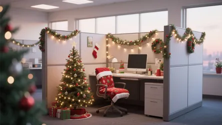10 Christmas Office Cubicle Decorating Ideas