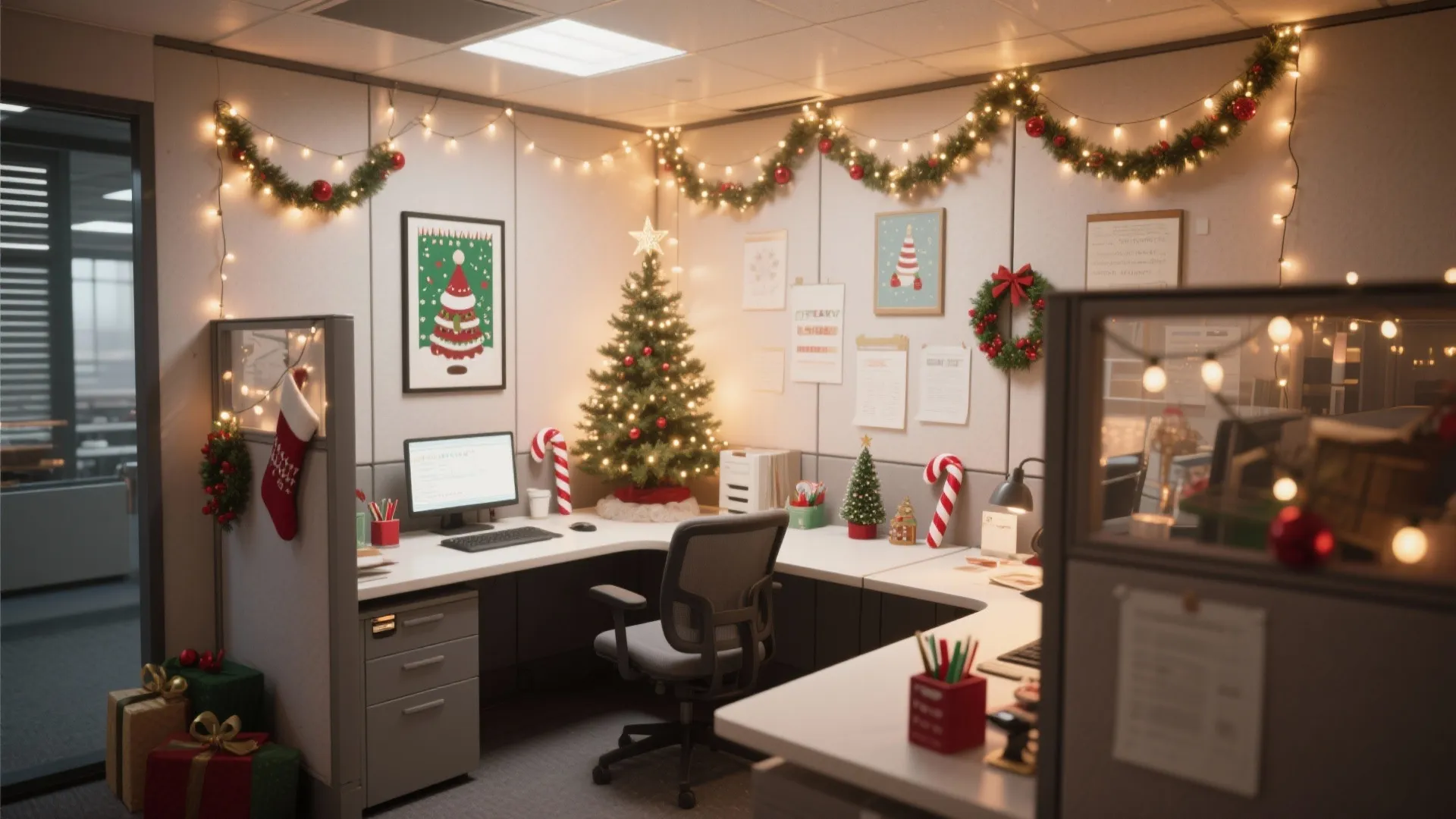 5 Creative Office Cubicle Christmas Decorating Ideas: Small-space holiday magic that will light up your workday