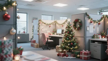 10 Creative Christmas Office Cubicle Ideas