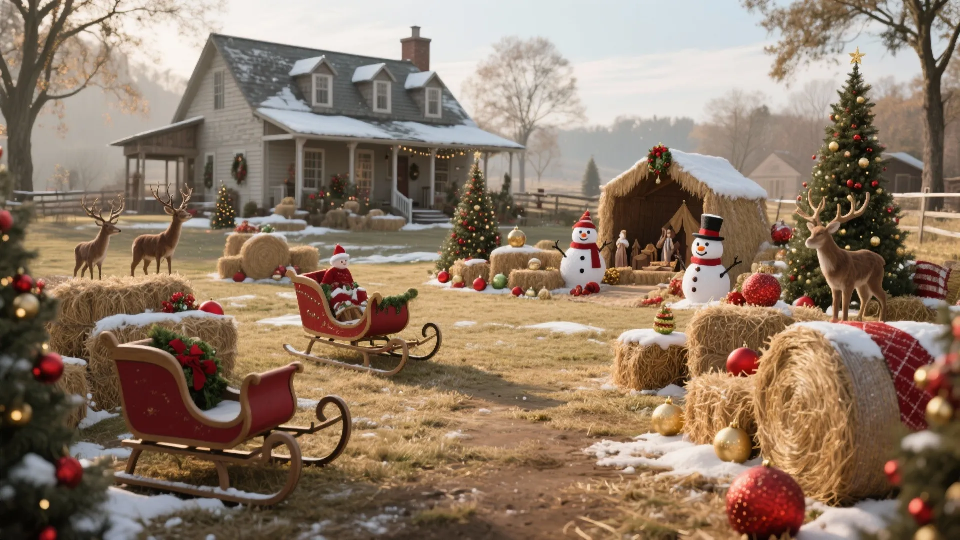 Christmas Hay Bale Decoration Ideas: Transform Outdoor Spaces With Creative Christmas Hay Bale Displays