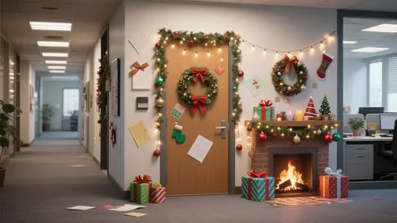 10 Creative Office Door Christmas Decorating Ideas