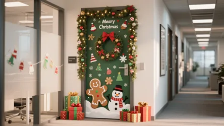 10 Festive Christmas Office Door Decorating Ideas
