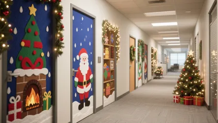 10 Creative Office Door Christmas Decoration Ideas