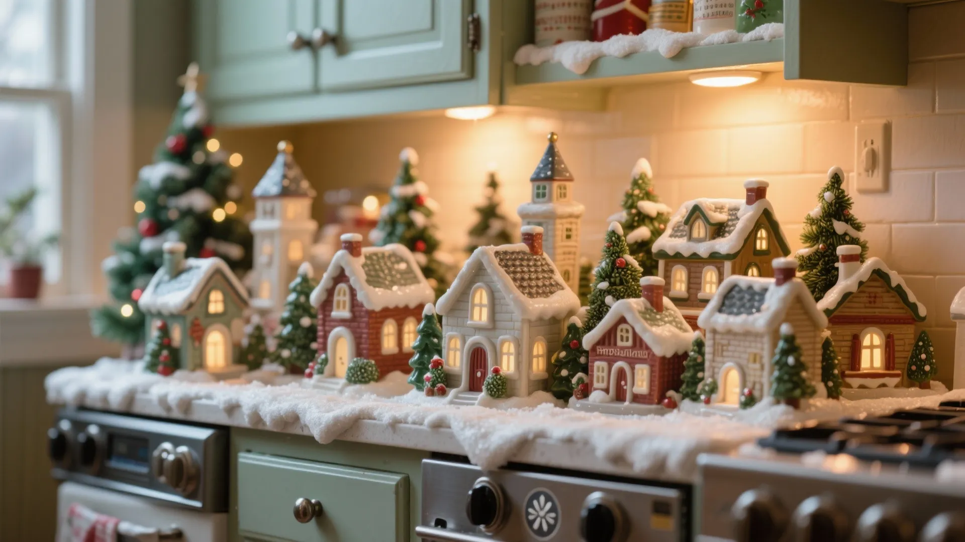 3. Christmas Village Display