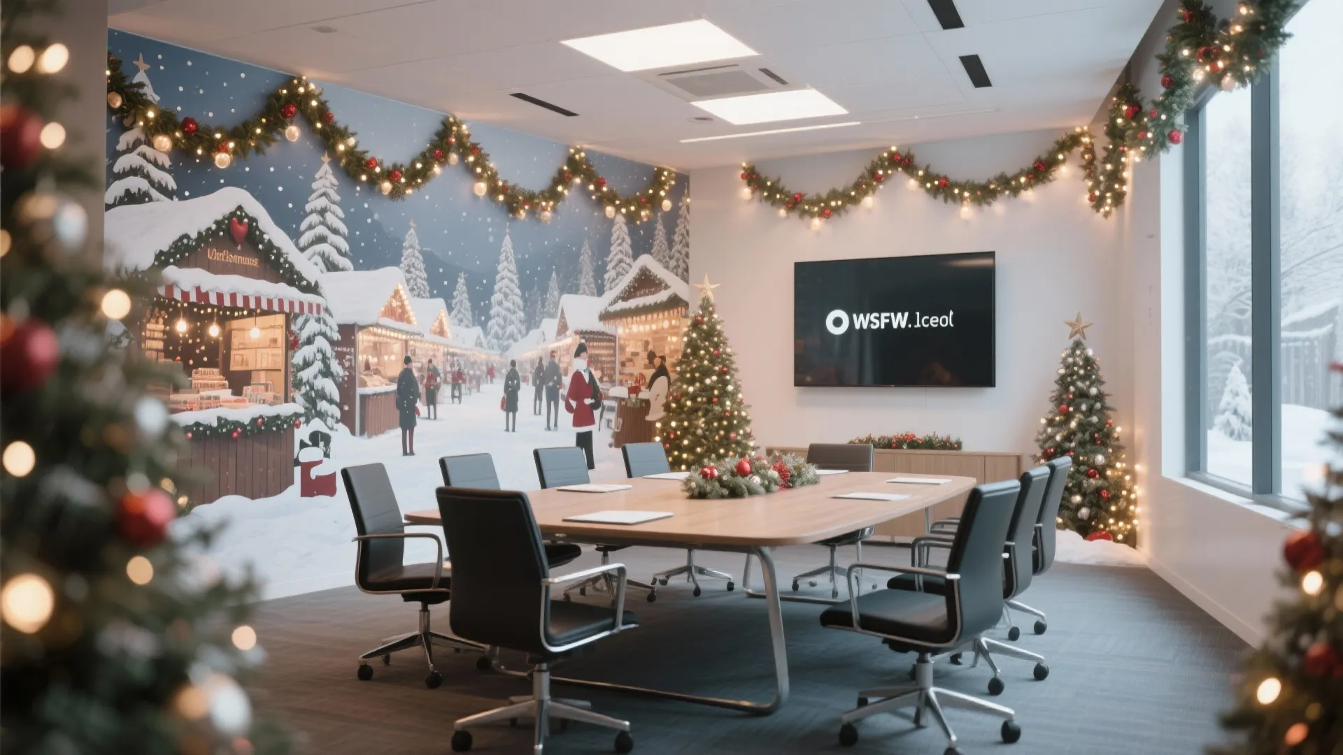 4. Holiday Wall Murals