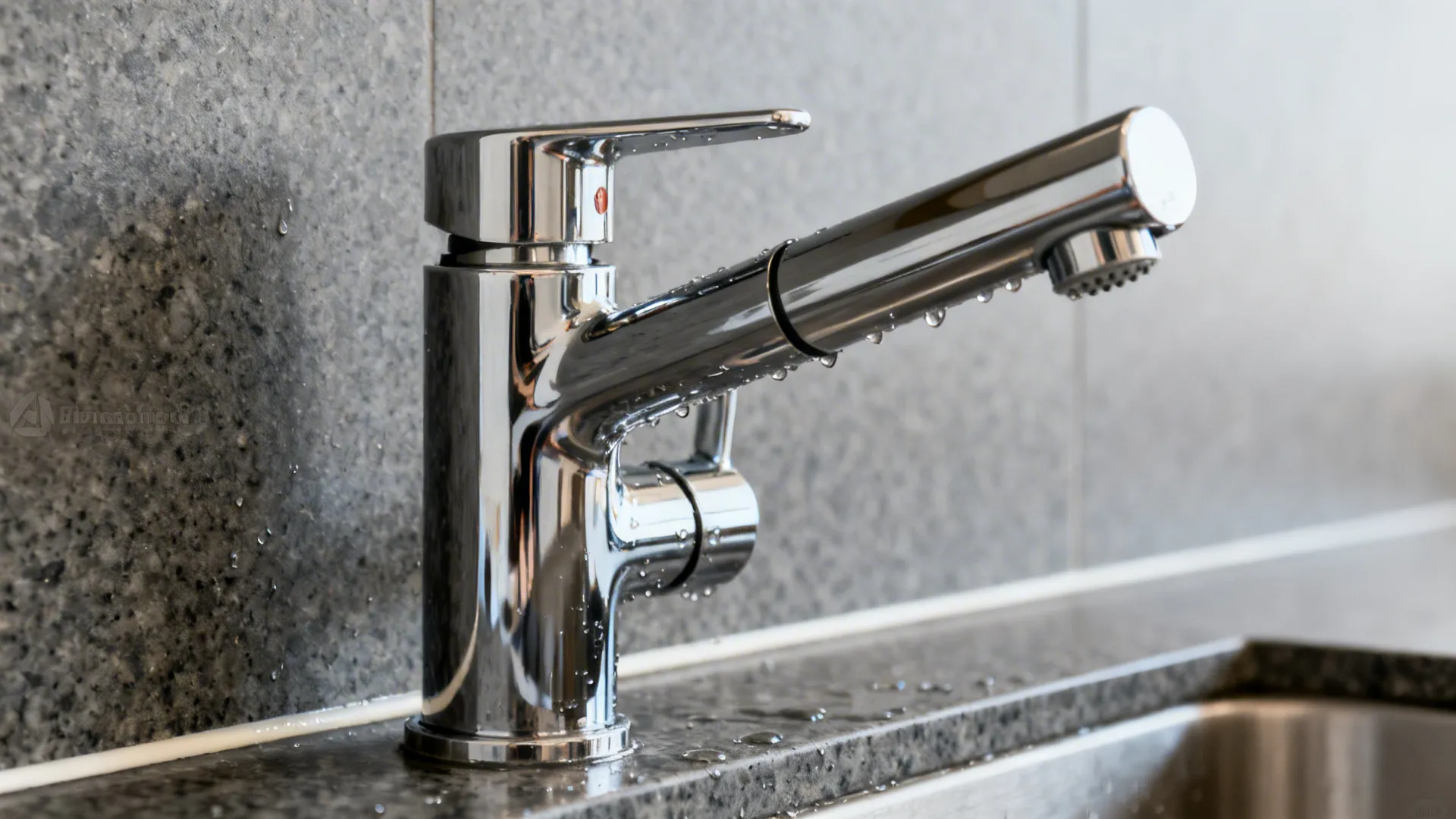 Minimalist Sink Zone with Full-Height Backsplash