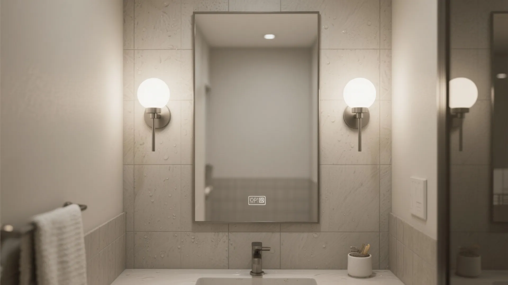 4. Minimal Circular Sconce for Bathroom Mirrors