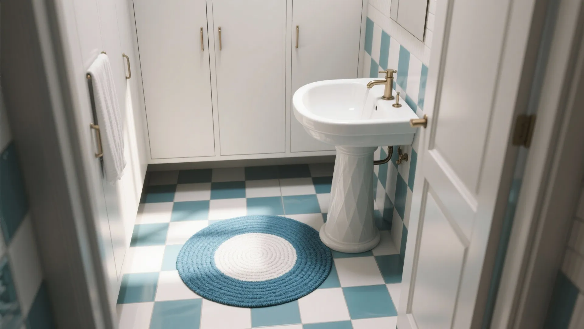 4. Circular mats to soften corners